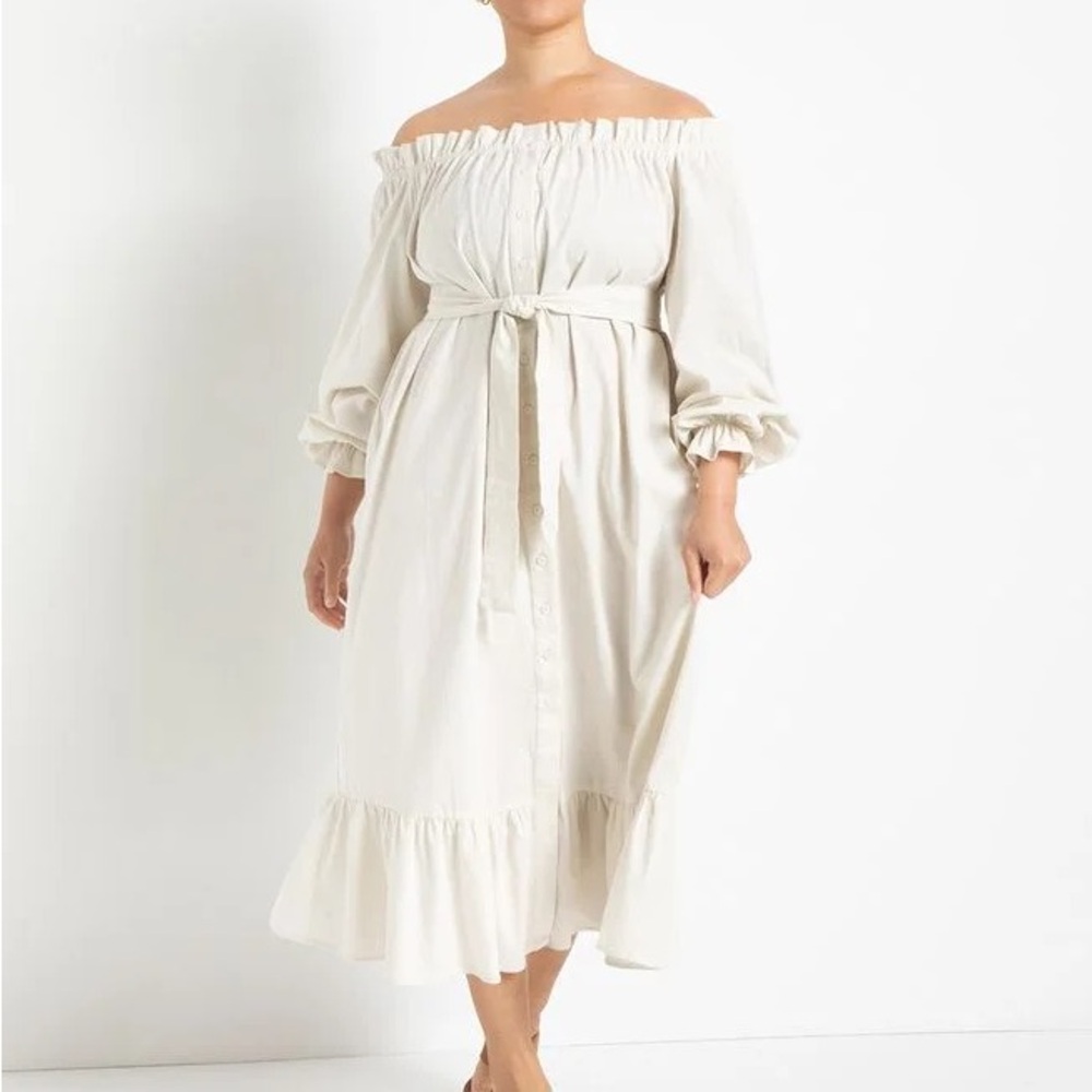 Eloquii Collection: Off-Shoulder White Dress